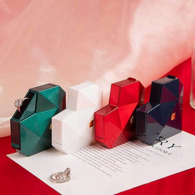 Simple Heart-shaped Diamond Surface Jewelry Storage Packaging Box ( Special Discount for Couples Across the USA – Limited Time Only)