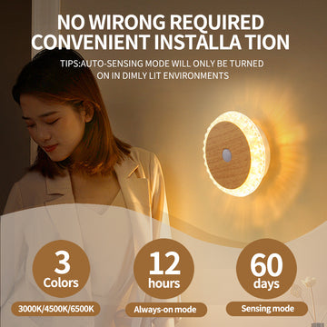 Smart Rechargeable Motion-sensor Wall Light Bedside Night Light