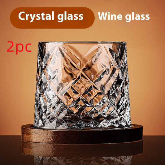 Household Tumbler Glass Spinning Creative Wine Glass With Base